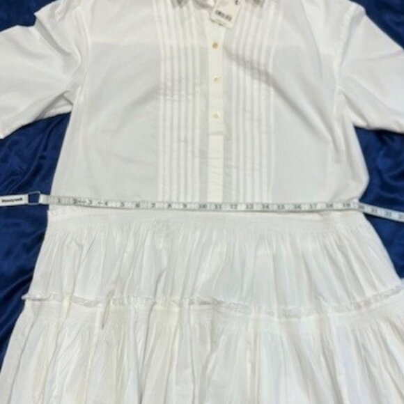 🕊️ NWT Free People Billie Pleated Tiered Mini Dress – White, Size Small 🕊️ - Picture 8 of 9